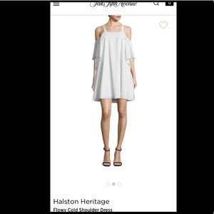 🚨HALSTON SPRING WHITE & LGHT GREY DAY DRESS🚨